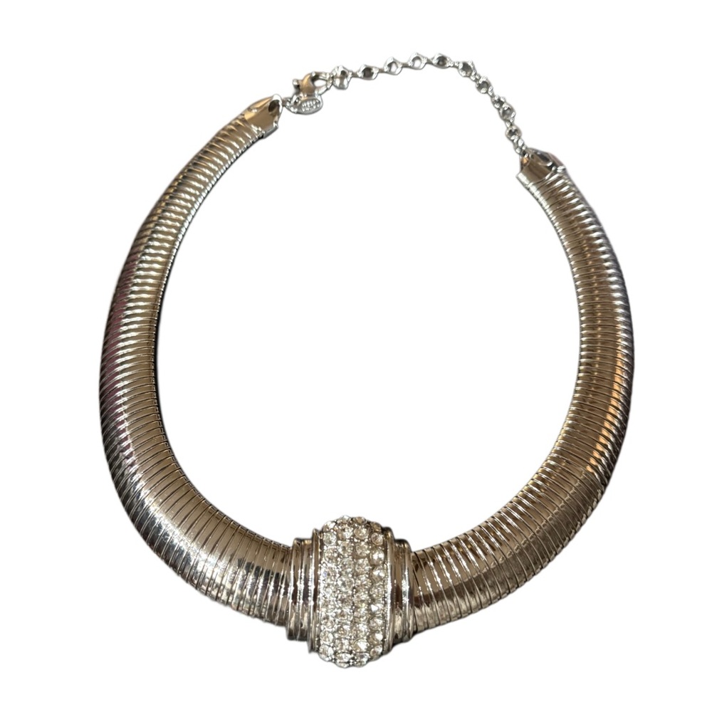 Off Park Collection Omega Chain Crystal Statement Necklace - Picture 7 of 7